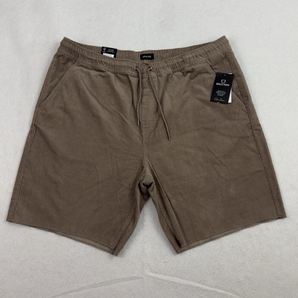 Brixton Shorts Mens XXL Brown Corduroy Madrid II Relaxed Drawstring Surf NWT
